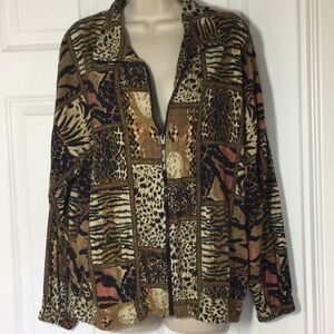 Silk Animal Print Jacket
